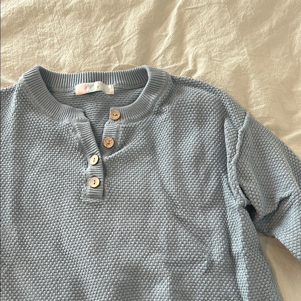 blue free people beach hailee henley sweater!